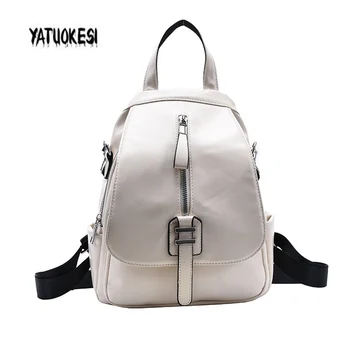 

Backpack Women Vintage Backpack For Ladies Shoulder Bag Good Quality Oil Wax PU Leather Female Backbag Mochilas Mujer 2020