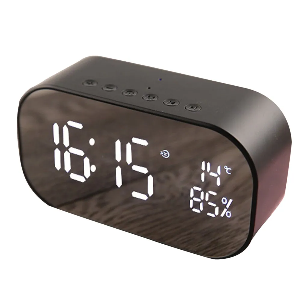 Высокое качество Bluetooth динамик s S2 Двойной Динамик Зеркало Bluetooth динамик поддержка FM часы колонка блютуз zz6