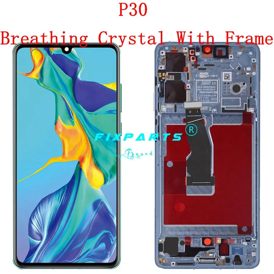 Super AMOLED huawei P30 Дисплей huawei P30 Pro ЖК-дисплей Сенсорный экран для HUAWE P30Pro ЖК-дисплей VOG-L29 VOG-L09 VOG-L04 с рамкой