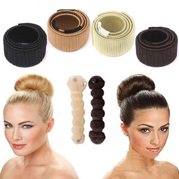 

Fashion DIY Hair Styling Tools Elegant Women Donut Hair Bun Maker Hairstyle Sponge Hair Accessories for Women Girls Ladies