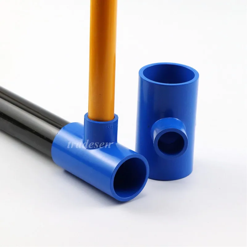 

I.D20~63mm PVC Pipe Reducer Tee Connector Garden Home Aquarium Fish Tank Water Pipe Fittings Garden Hydroponic 3 Way Joints