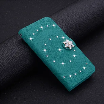 

Gliter Shinning Mandala Magnetic Leather Case For Xiaomi 8 Lite A2 Lite MI 6 Pro Redmi 6A 7A 8A Note 6 Pro 7 8 Pro Full Bag Case