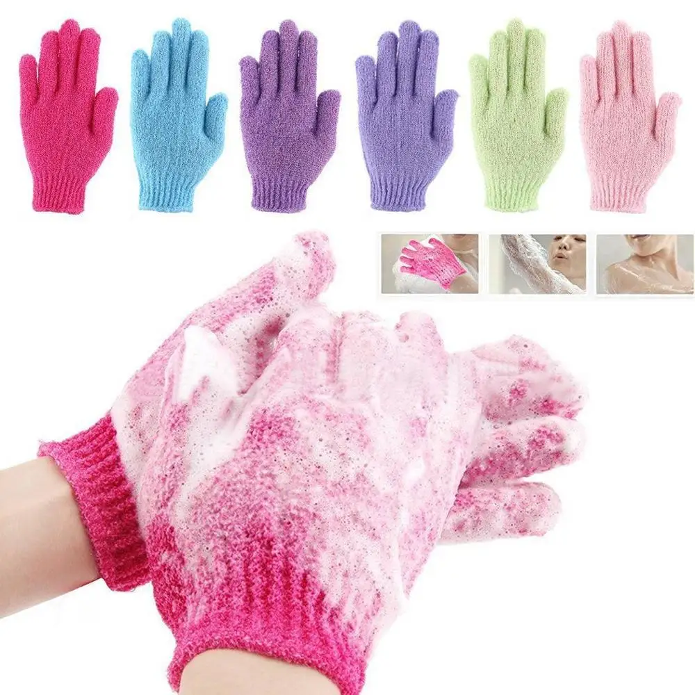 

skin bath shower wash cloth Shower Scrubber Back Scrub Exfoliating Body Massage Sponge Bath Gloves Moisturizing Spa Skin Cloth