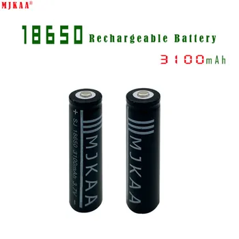 

8PCS 18650 Rechargeable Battery(Not AA/AAA) 3.7v 3100mAh Lithium Batteries With Tip Head for Led Flashlight Black