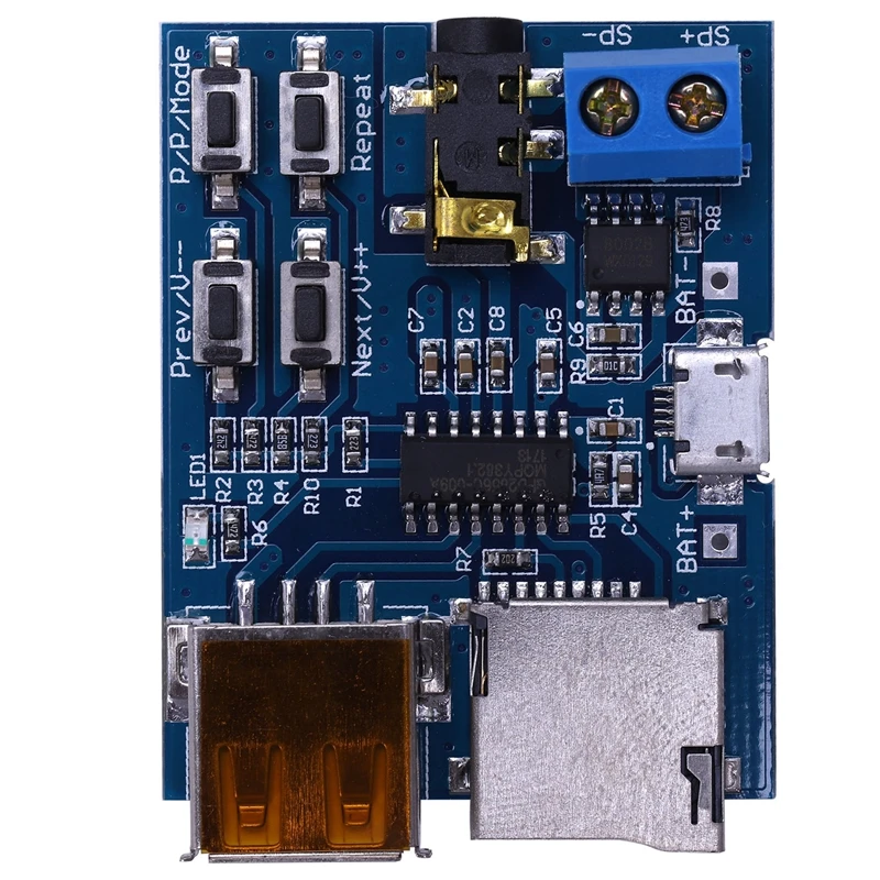 2 шт./партия с усилителем мощности TF карта U диск MP3 декодер плеер модуль Mp3 декодирование доска