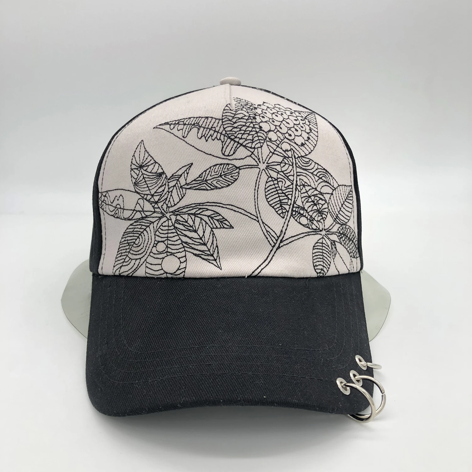 Хлопковая бейсбольная кепка с ключом шапка с кольцами и шляпы производитель Пользовательский логотип Черные Шляпы