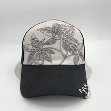 Хлопковая бейсбольная кепка с ключом шапка с кольцами и шляпы производитель Пользовательский логотип Черные Шляпы