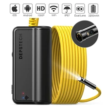 

DEPSTECH Wireless Endoscope Dual Lens Wifi Borescope 2MP / 5MP Zoomable Inspection Camera for Android & iOS Smartphone Tablet