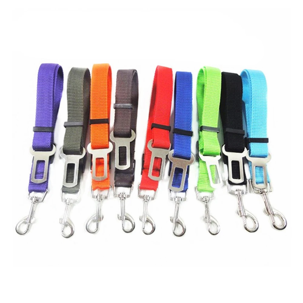 Adjustable Pet Cat Dog Car Seat Belt Pet Seat Vehicle Dog Harness Lead Clip Safety Lever Traction Collars Dogs Accessoires