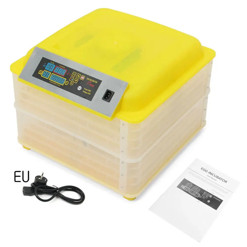 EU plug Высокое качество 112 яиц электронный цифровой инкубатор Хэтчер двухслойный автоматический инкубационный инкубатор курица утка 110 В/220 В - Color: EU plug