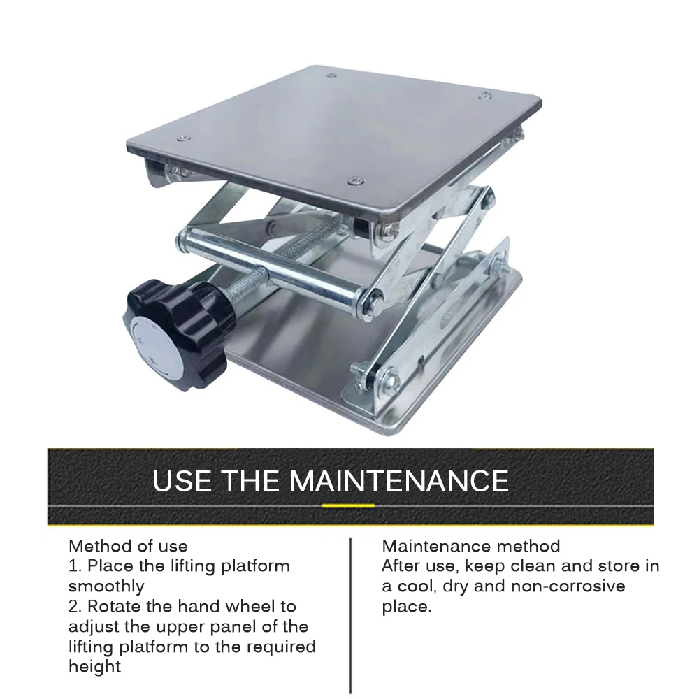 Лабораторная подъемная платформа стойка ножничный домкрат скамейка подъемный стол лаборатория 100x100 мм подъемная платформа из нержавеющей стали