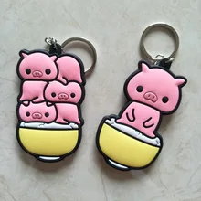 Гротескное маленький городок брелок Shook Подвеска со свиньей в виде розовой свинки ключ кольцо с орнаментом рекламный подарок