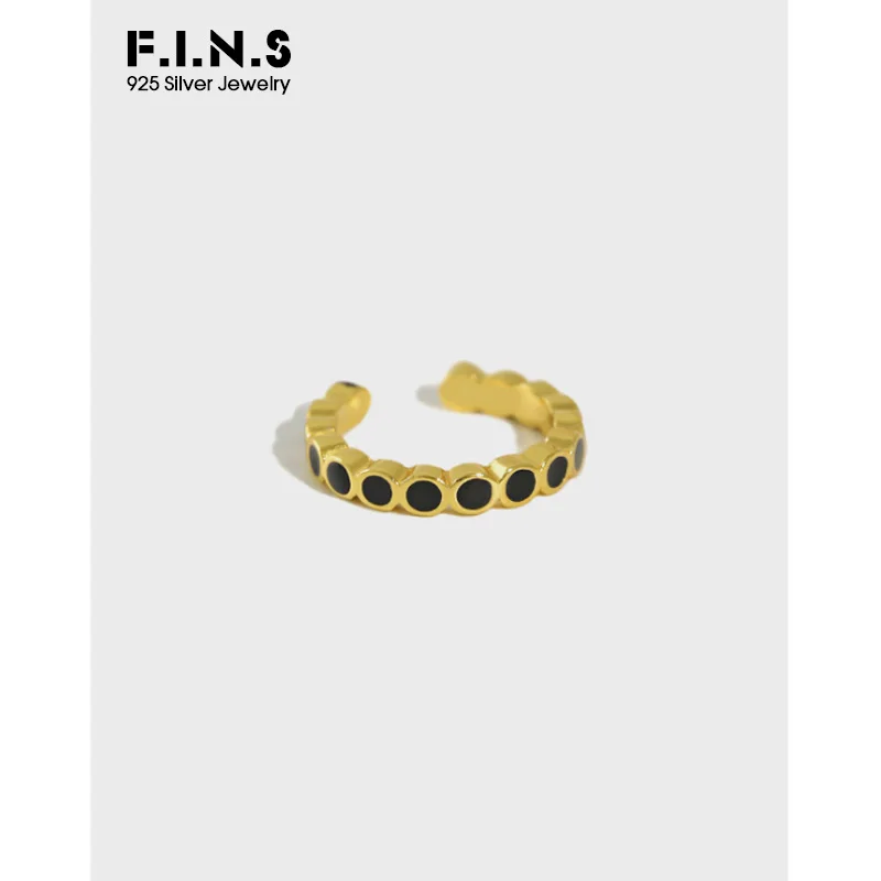 Серьги F. I.n.s в Корейском стиле женские двухцветные эмалированные сережки из