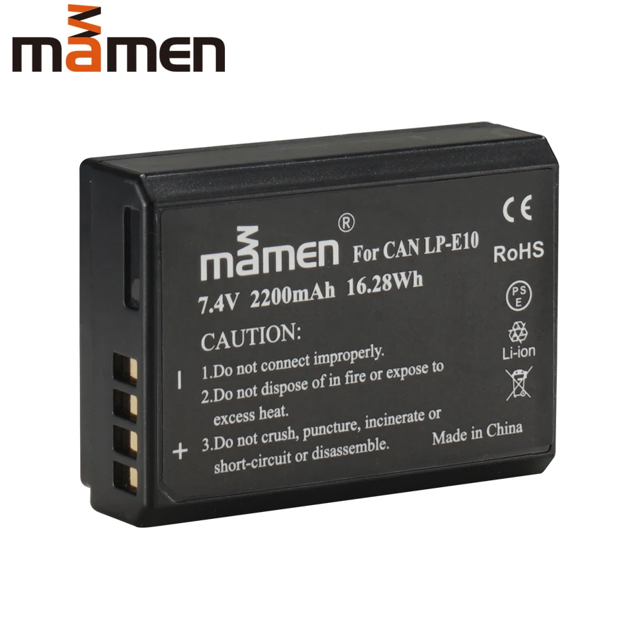 Mamen LP-E10 LP E10 2200mAh Аккумулятор для камеры Canon EOS 1100D 1200D 1300D Rebel T3 T5 T6 Kiss X50 X70 аккумуляторные литиевые батареи