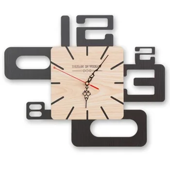 

Large 3d Wall Clock Modern Design Vintage Shabby Chic Wood Wall Clocks Home Decor Silent Bedroom Living Room Home Watch Gift