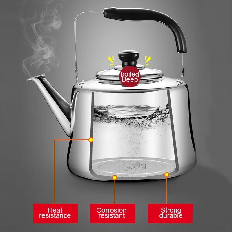 Bouilloire De Camping En Inox 1,2L – Manche Noir, Ultra Légère Pour L'extérieur