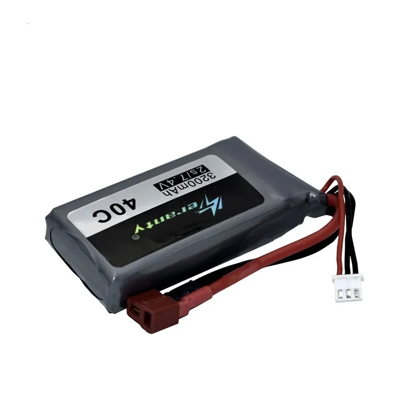Cena Upgrade 3200mah 7.4v bateria lipo zestaw z ładowarką do Wltoys 12428 12423 RC czterokołowy RC pojazd samochodowy do Feiyue 03 Q39 części do zdalnego sterowania