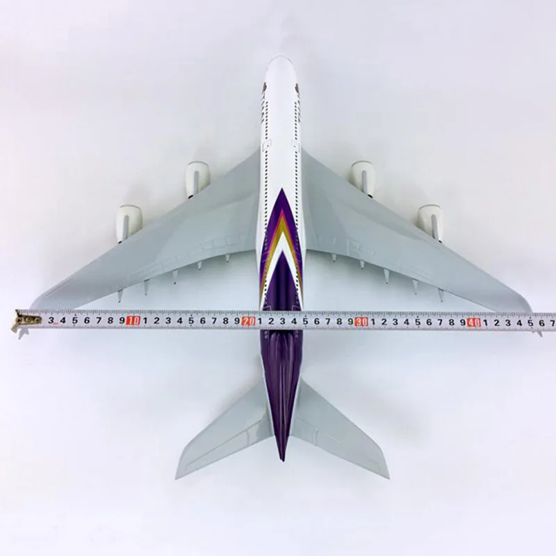 45 см тайская авиакомпания литья под давлением самолет 1/133 масштаб Airbus A380-800 модель самолета игрушки пластиковый сплав с базовым самолетом коллективный подарок