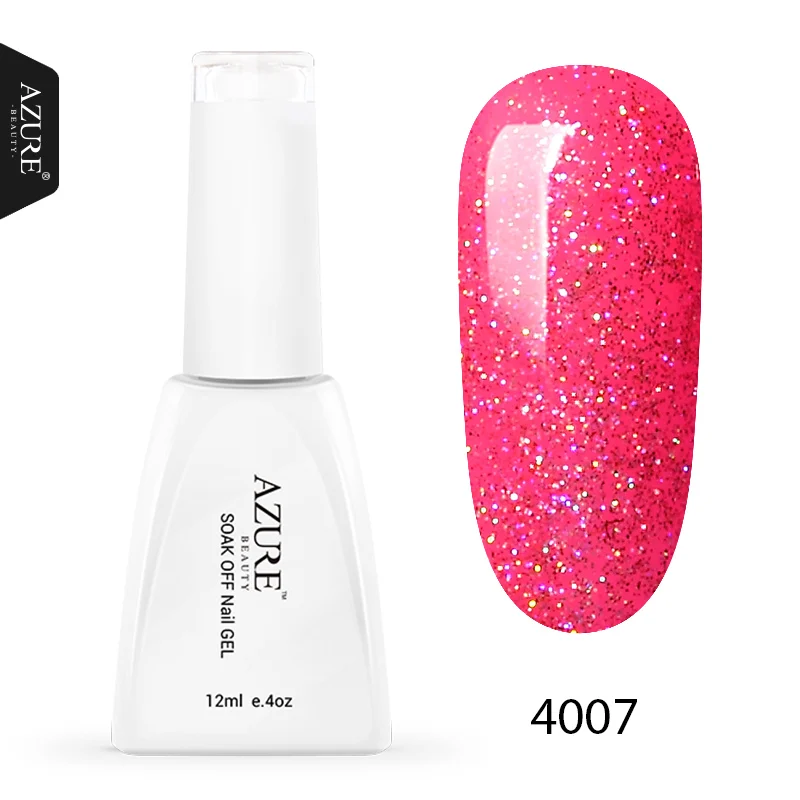 Azure beauty, 12 мл, фиолетовый цвет, серия, Гель-лак для ногтей, замачиваемый, блеск, УФ-гель для ногтей, горячая Распродажа, цветной, лак для ногтей - Цвет: 4007