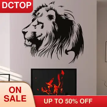

Modern Home Decor Wild Lion Animals Decals Wall Sticker Murals Calligraphy Removable Wallpaper for Living Room Art Waterproof
