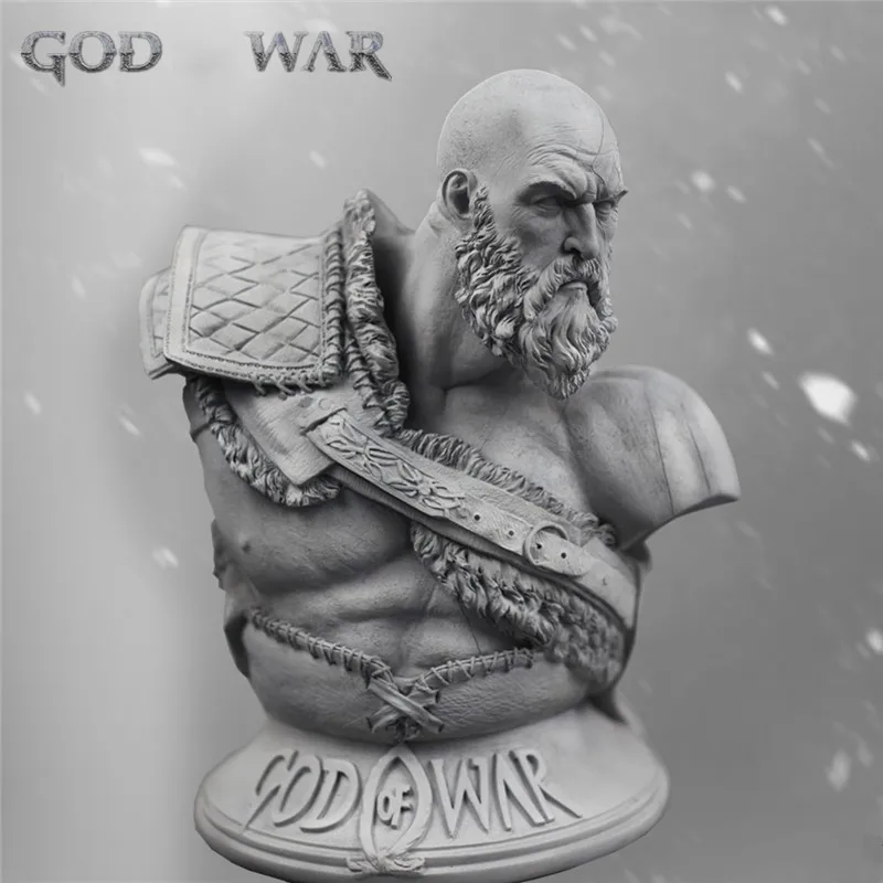 God War 4 статуя Кратоса 1:3 призрак Спарта грудь сын Зевс Имитация меди белая модель