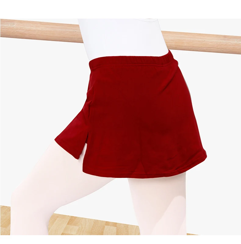 Women Skirts Comfortable Dance Skirt Solid Wine Red /Black Elegant Women Costume Midi Skirts for Ballet Match Skirt Shorts Adult