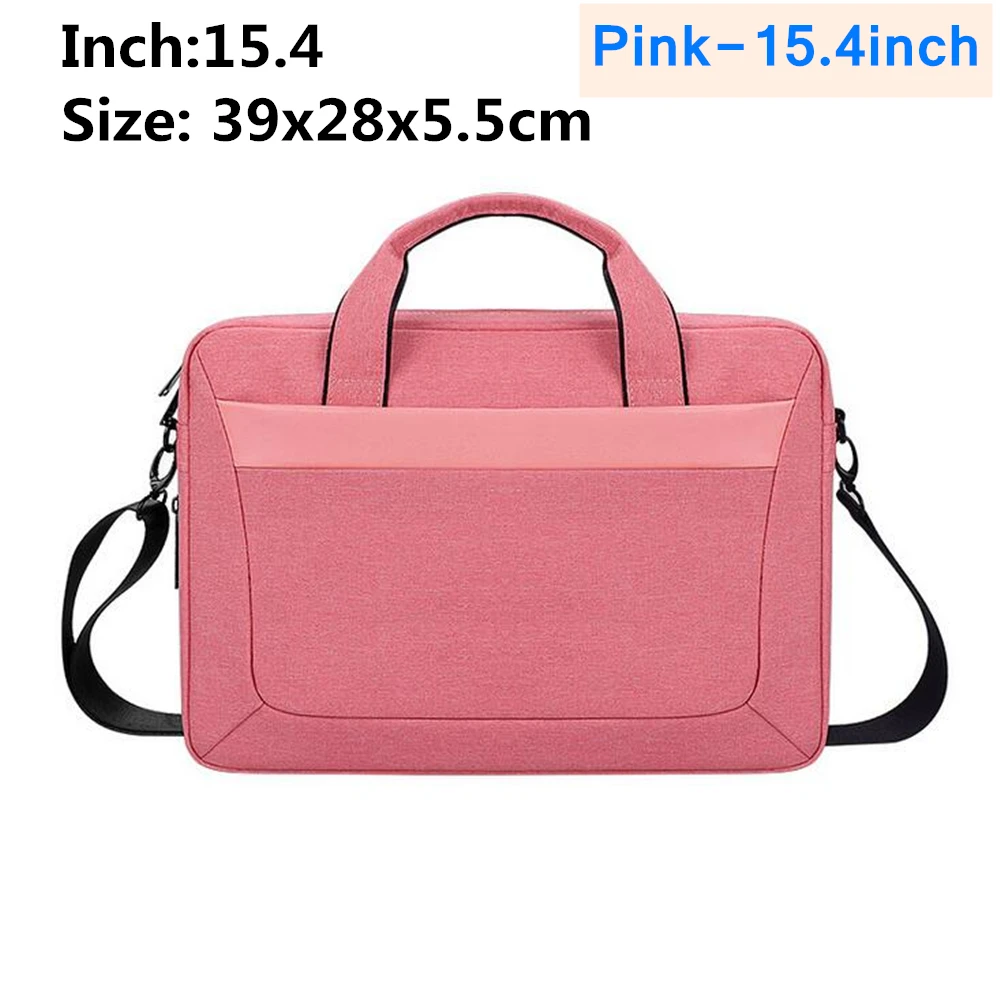 Водонепроницаемая Портативная сумка на плечо для ноутбука 13,3, 14,1, 15,4, 15,6 дюймов, для Apple Macbook Air Pro 15,6, просо, сумка, защитный чехол - Цвет: Pink-15.4inch