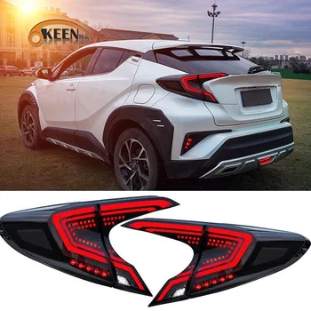 

OKEEN 2x Car LED Tail Light For Toyota C-HR CHR 2017 2018 2019 Driving Braking Turn Signal Light Reverse Taillight Rear Fog Lamp