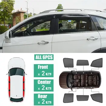 

Fit For Chevrolet Captiva 6Pcs Windows Sunshade UV Protection Mesh Block Visor
