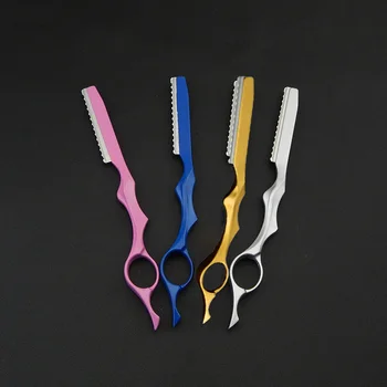 

Hot Men Manual Beard Shaver Stainless Steel Plastic Handle Salon Barber Shaving Razor Blade Sharp Hair Cutting Razors Tools