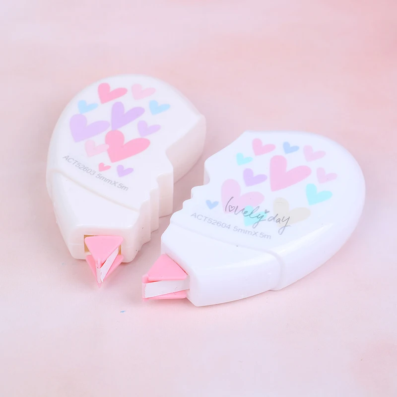 Лента для коррекции сердец Kawaii Канцелярские Принадлежности для студентов офисные школьные принадлежности 2 шт
