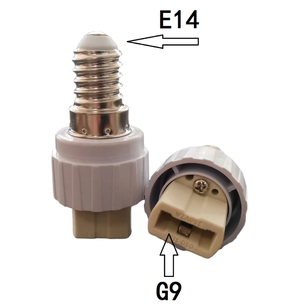  Soporte de lámpara E14 a GU10 convertidores de portalámparas  GU10 de rosca para bombillas halógenas CFL LED, casquillo GU10 a E14,  adaptador de lámpara convertidor, 12 unidades : Herramientas y Mejoras