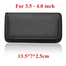 Oxford Cloth Mobile Phone Waist Bag with Belt Clip Holster and Flip Cover (M-13.5x7cm)