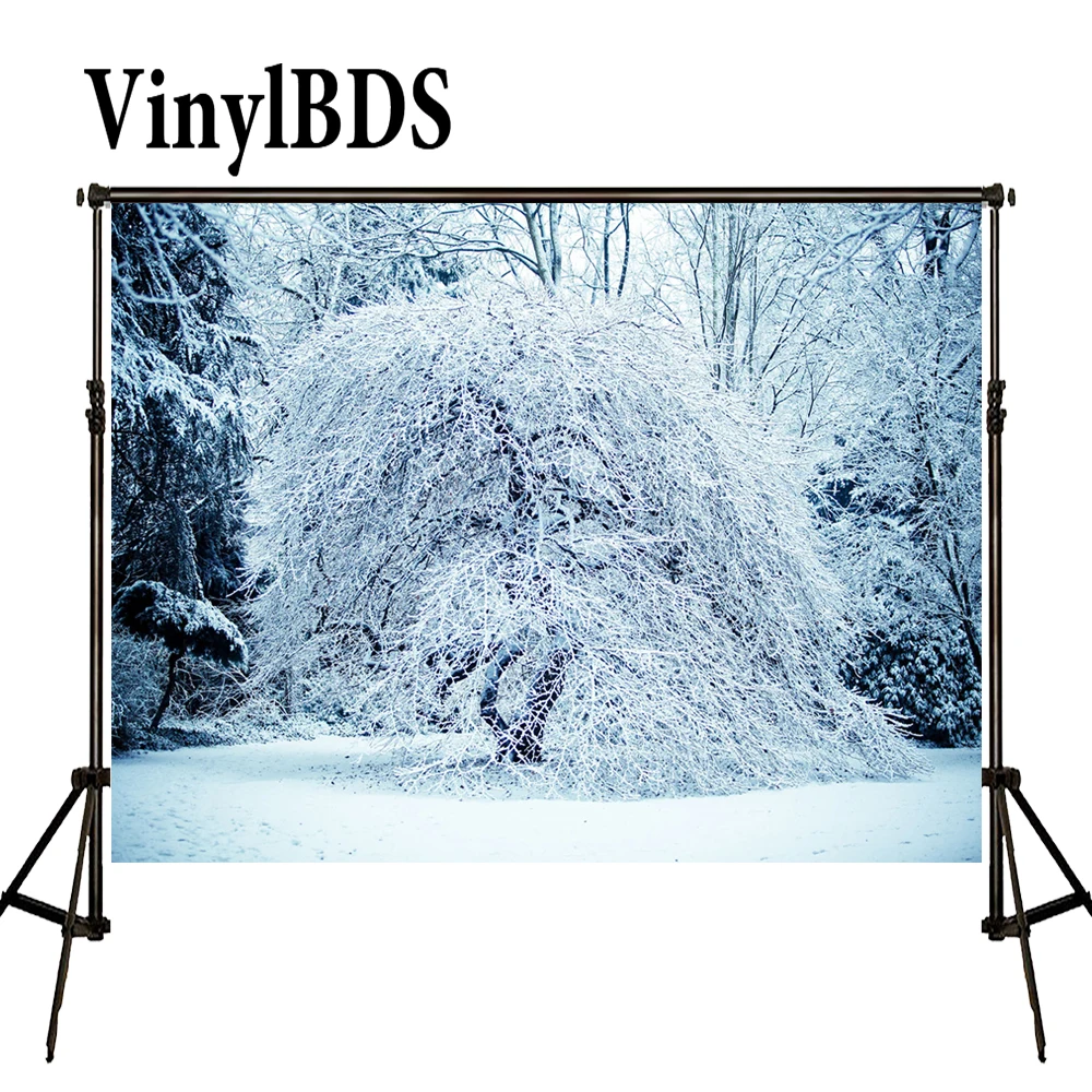 VinylBDS Backdrops Winter Heavy Snow Pressure Branches Scenery Photography Garden Backgrounds For Photo Shoot | Электроника