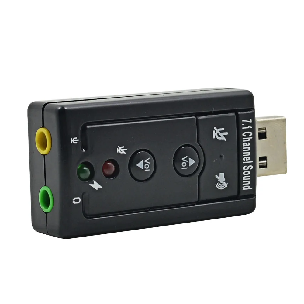 TISHRIC, Профессиональная USB звуковая карта, 7,1 канальный звуковой микрофон, гарнитура, аудио адаптер для ноутбука, ПК, внешняя USB звуковая карта