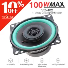 1pcs 4 Inch 100W Car HiFi Coaxial Speaker Vehicle Dashboard Front Door Auto Audio Music Stereo Full Range Frequency for