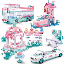 โรแมนติกงานแต่งงานรถบล็อกอาคาร LegoINGlys ที่เข้ากันได้สาว(China)