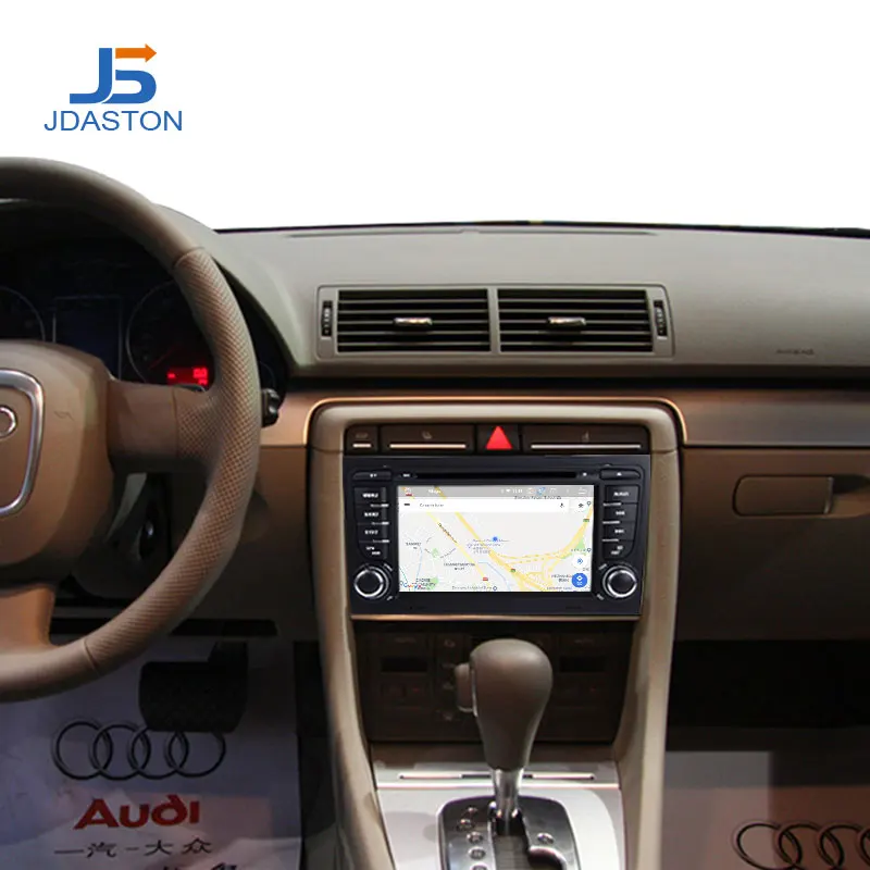 Cheap JDASTON Android 9.0 Car DVD Multimedia Player For AUDI A4 2002-2008 GPS Navigation 2 Din Car Radio Audio 4G+64G Steering wheel 5