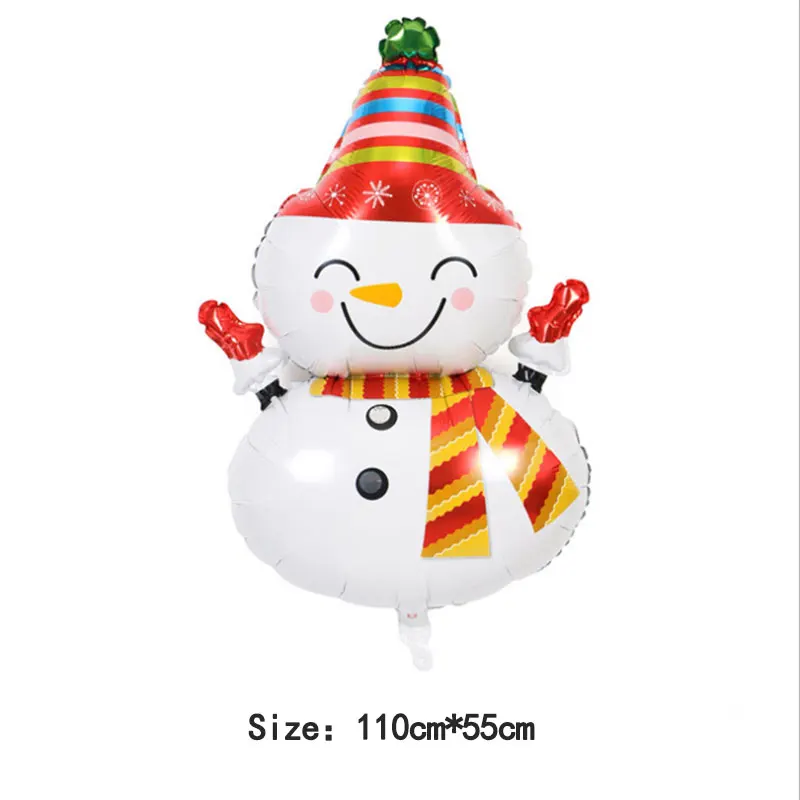 1 piece Christmas Happy Balloon Dress Up Party Set Santa Claus Cute Snowman Shaped Balloons Christmas Decorations