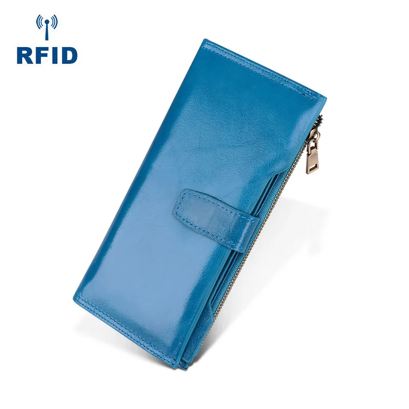 Женский кошелек RFID из натуральной кожи, держатель для карт, органайзер для женщин, кошелек для монет, слот для карт, кошельки, телефон и сумка для денег, мужская сумка carteira Slim