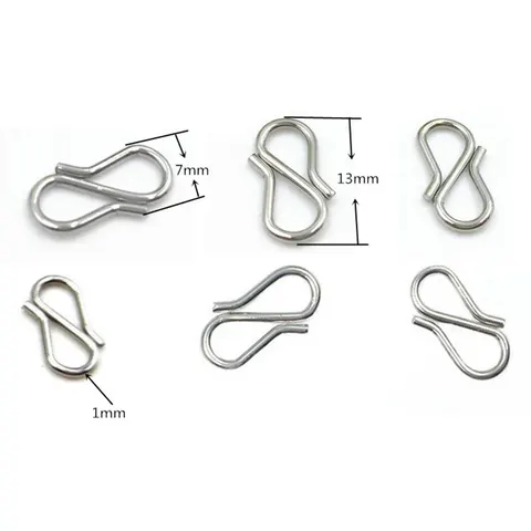 Stainless Steel S-Shape Strong Clasps Hooks Gold Plated End Clasps for DIY Jewelry Making Necklace Bracelet Findings