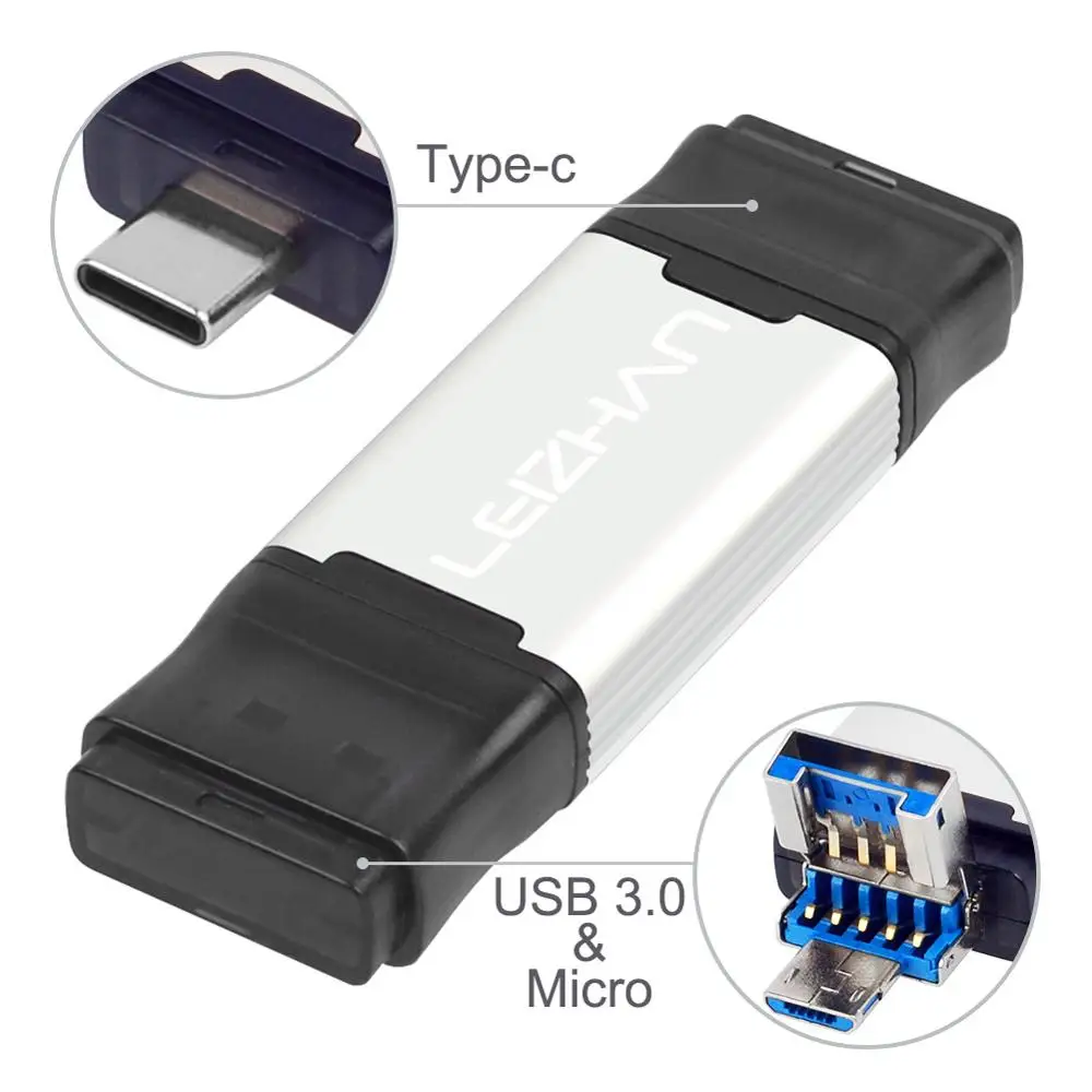 LEIZHAN 256 Гб OTG USB флэш-накопитель для телефона android samsung S10 S9 S8 S7 S5 S3 3 0 Флешка тип-c