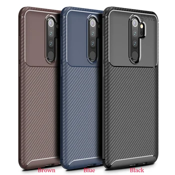 

100pcs/lot For Xiaomi Redmi Note 8 Soft TPU Rugged Carbon Fiber Shockproof Case For Xiaomi Redmi Note 8 Pro