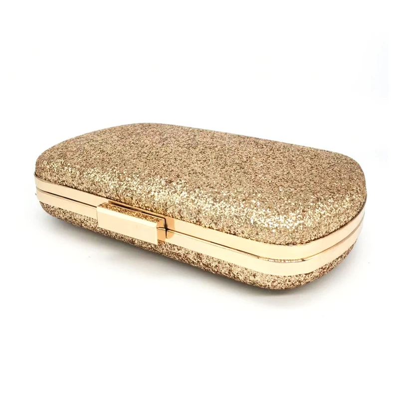 Luxy Moon Gold Pailletten-Clutch, Draufsicht