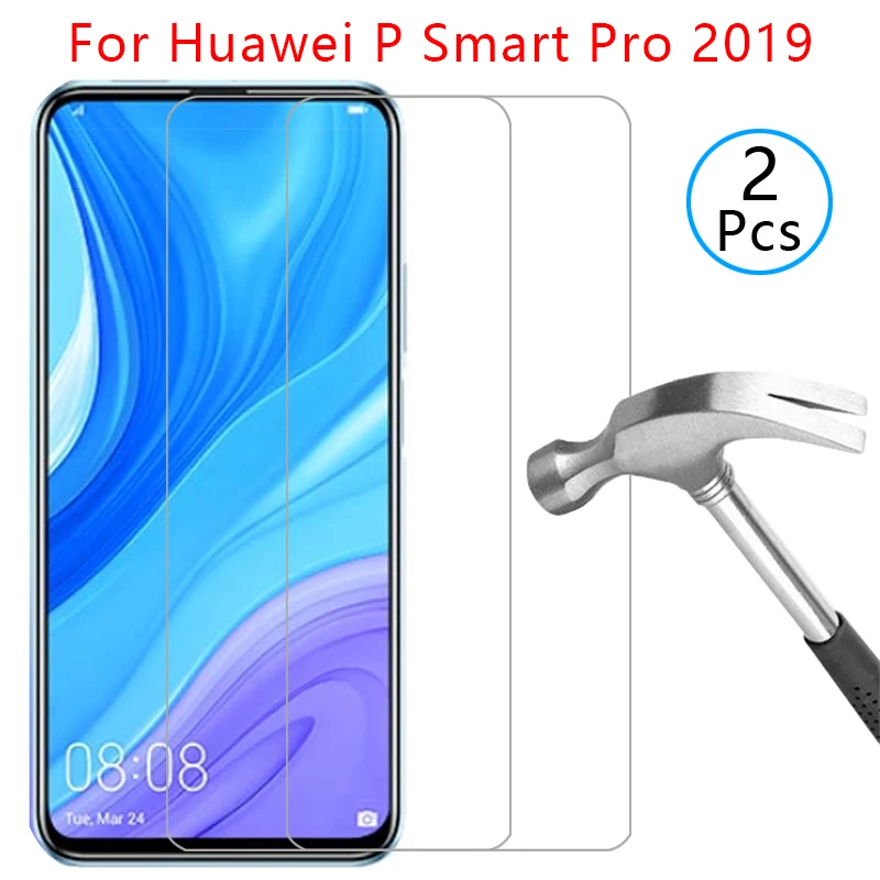 Чехол для huawei p smart pro 2019 защитная пленка из закаленного стекла экрана на psmart smat samrt