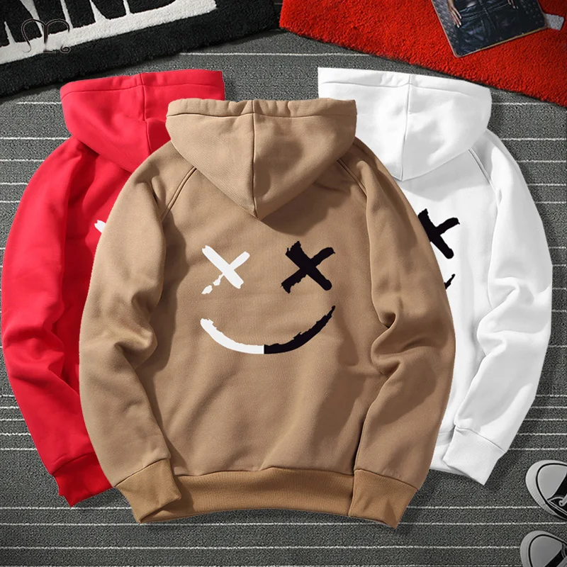 Print Harajuku Hoodies Men Long Sleeve Fleece Hoodie Hip Hop Streetwear Male Hooded Sweatshirt Autumn Winter Outwear Tops 3XL4XL Print Harajuku Hoodies Men Long Sleeve Fleece Hoodie Hip Hop Streetwear Male Hooded Sweatshirt Autumn Winter Outwear Tops 3XL4XL