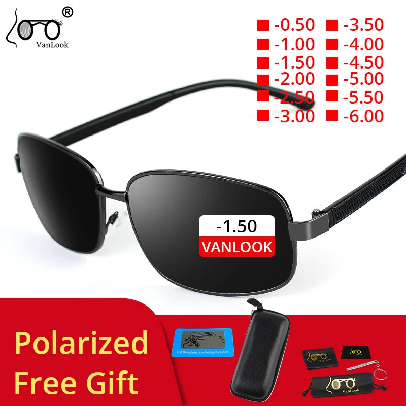 Myopia Sunglasses With Diopters Polarized Fishing Rectangle Sun Glasses For Men Women 0 50 4 00 4 50 5 00 5 50 6 00 Sunglasses Aliexpress