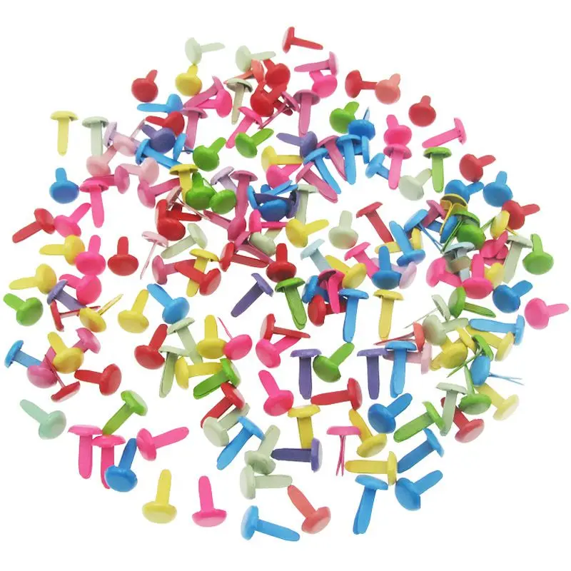 Промо-акция! Набор из 200 мини парижанских крепежей разноцветная бумажная штампы для скрапбукинга DIY инструмент 4,5 мм