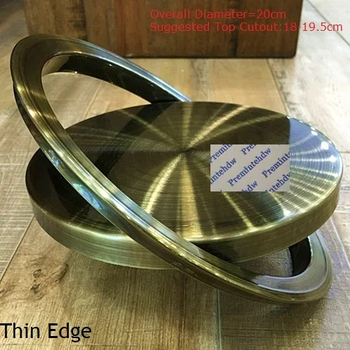 20CM Bronze Thin Столешница из нержавеющей стали, встроенная откидная крышка для свинга, мусорный желоб для мусора, кухонная ванна, Верхняя втулка, бронза, красное золото - Цвет: 20CM Bronze Thin