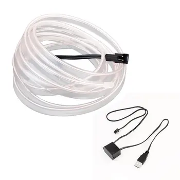 

5M LED EL Light Neon Rope Car Dance Glow Light Strip + 3V/12V Controller USB Drive Car Decoration Light Car Styling Party Decor